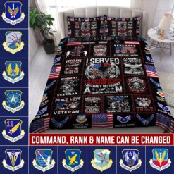 Air Force Command, Freedom Over Fear - Quilt Bed Set - Full