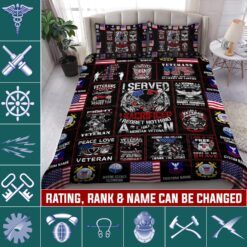 Coast Guard Rating, Proud Veteran - Quilt Bed Set - Full
