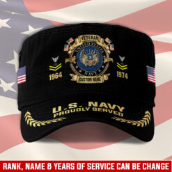 US Navy, E 8 Gold - Military Cap