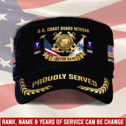 US Coast Guard, American By Birth, Veteran By Choice - Military Cap
