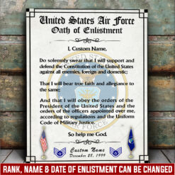 US Air Force - Canvas (With Frame) 16x12in