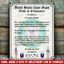 US Coast Guard - Canvas (With Frame) 10x8in