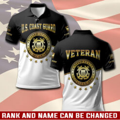 US Coast Guard, American By Birth, Veteran By Choice - Polo Shirt