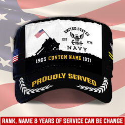 US Navy, E 8 Gold - Military Cap