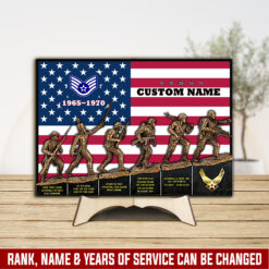 US Air Force, Lest We Forget - 2 Layers Wooden Plaque 16x16in