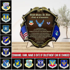 Air Force Command, All Gave Some, Some Gave All - 2 Layers Wooden Plaque 12x12in