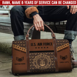 US Air Force, E 8 Air Force Senior Master Sergeant - Travel Bag - Size S: 18 x 8.6 x 10.2 inches