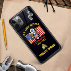 US Army, O 6 Army Colonel - Premium Glass Phone Case