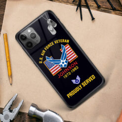 US Air Force, Service Before Self - Premium Glass Phone Case