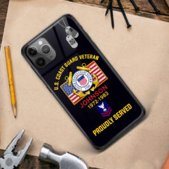 US Coast Guard, Thank a Veteran - Premium Glass Phone Case