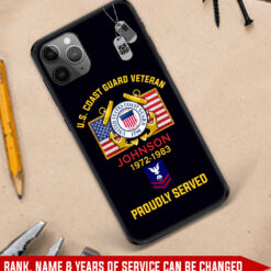 US Coast Guard, Proud Veteran - Soft Phone Case
