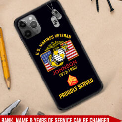 US Marine Corps, American By Birth, Veteran By Choice - Soft Phone Case