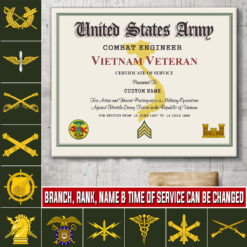 Army Branch, Defender of Freedom - Canvas (With Frame) 10x8in