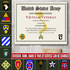 Army Division, Honor The Fallen - Canvas (With Frame) 10x8in