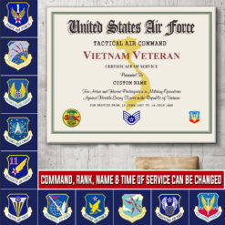 Air Force Command, Life And Pride - Canvas (With Frame) 10x8in