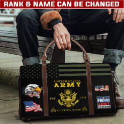 US Army, Land Of The Free, Because Of The Brave - Travel Bag - Size L: 20.4 x 9.4 x 10.2 inches