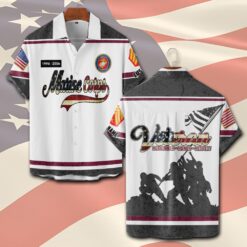 US Marine Corps, Never Retreat, Never Surrender - Short Sleeve Button Shirt