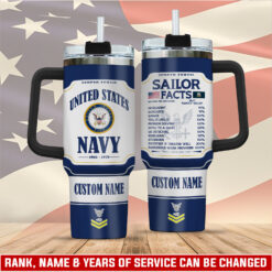 US Navy, E 6 Gold - Stainless Steel Tumbler 40oz