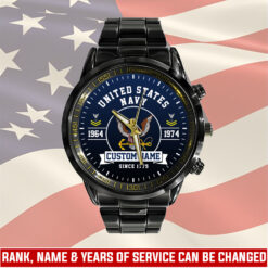 US Navy, All Gave Some, Some Gave All - Black Stainless Steel Watch