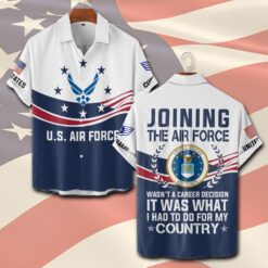 US Air Force , Honor, Duty, Service - Short Sleeve Button Shirt