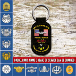Navy Badge - Keychain