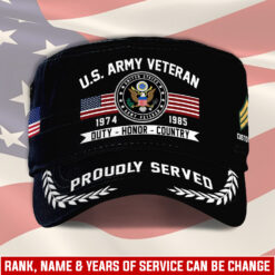 US Army, Honor, Duty, Service - Military Cap