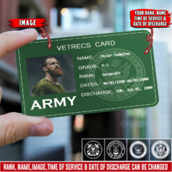 Custom Printed Metal Vetrecs Card