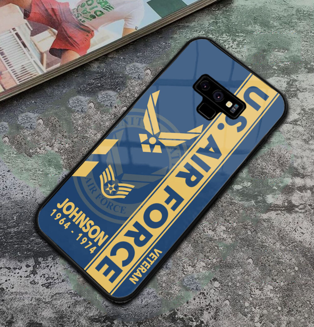 US Air Force, Duty, Honor, Country - Premium Glass Phone Case - Image 2