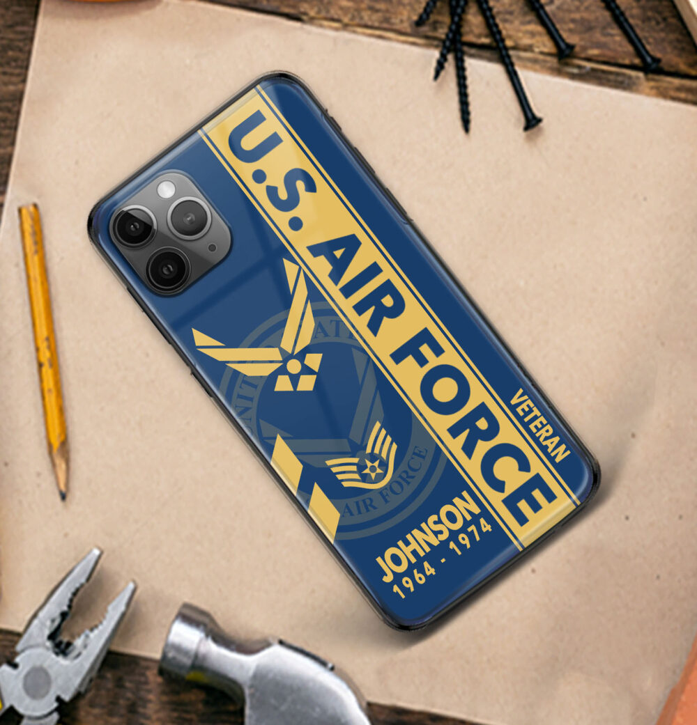 US Air Force, Duty, Honor, Country - Premium Glass Phone Case