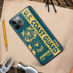 US Coast Guard, American By Birth, Veteran By Choice - Premium Glass Phone Case
