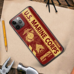 US Marine Corps, Freedom Over Fear - Premium Glass Phone Case
