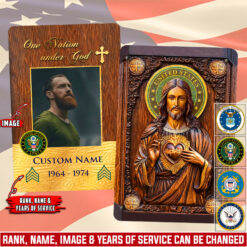 Custom Printed Religious Metal Card, One Nation Under God