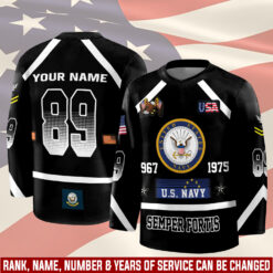 US Navy, E 2 White - Hockey Jersey
