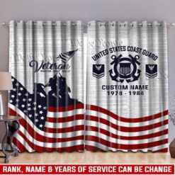 US Coast Guard, Honoring All Who Served - Window Curtains 52x108in