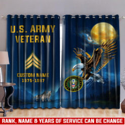 US Army, E 6 Army Staff Sergeant - Window Curtains 52x108in