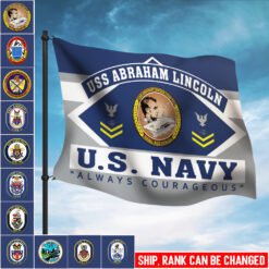 Navy Ship, American By Birth, Veteran By Choice - Flying Flag 2×3 Feet(60×90 Cm)