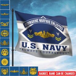 Navy Badge, Lest We Forget - Flying Flag 5×8 Feet(152×244 Cm)