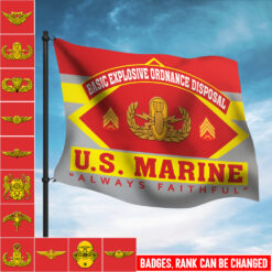 Marine Badge, Freedom Isn't Free - Flying Flag 5×8 Feet(152×244 Cm)