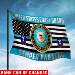 US Coast Guard, No One Fights Alone - Flying Flag 3×5 Feet(90×150 Cm)