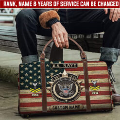 US Navy, Anchors Aweigh - Travel Bag - Size L: 20.4 x 9.4 x 10.2 inches