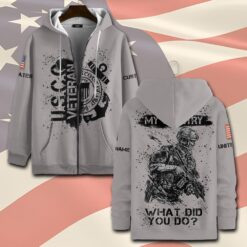 US Coast Guard, Freedom Over Fear - Zip Hoodie