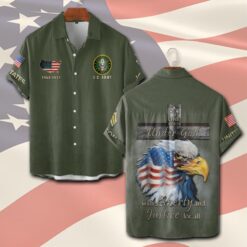 US Army, American By Birth, Veteran By Choice - Short Sleeve Button Shirt