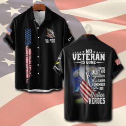 US Navy, Honor, Duty, Service - Short Sleeve Button Shirt