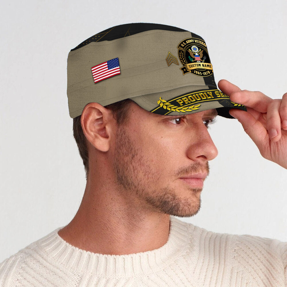 US Army, Proud Veteran - Military Cap - Image 3