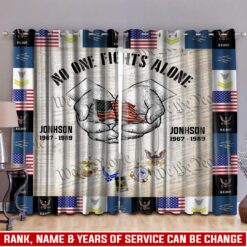 Navy Rating, No One Gets Left Behind - Window Curtains 52x108in