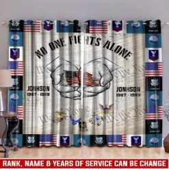 Coast Guard Rating, E 4 Red - Window Curtains 52x108in