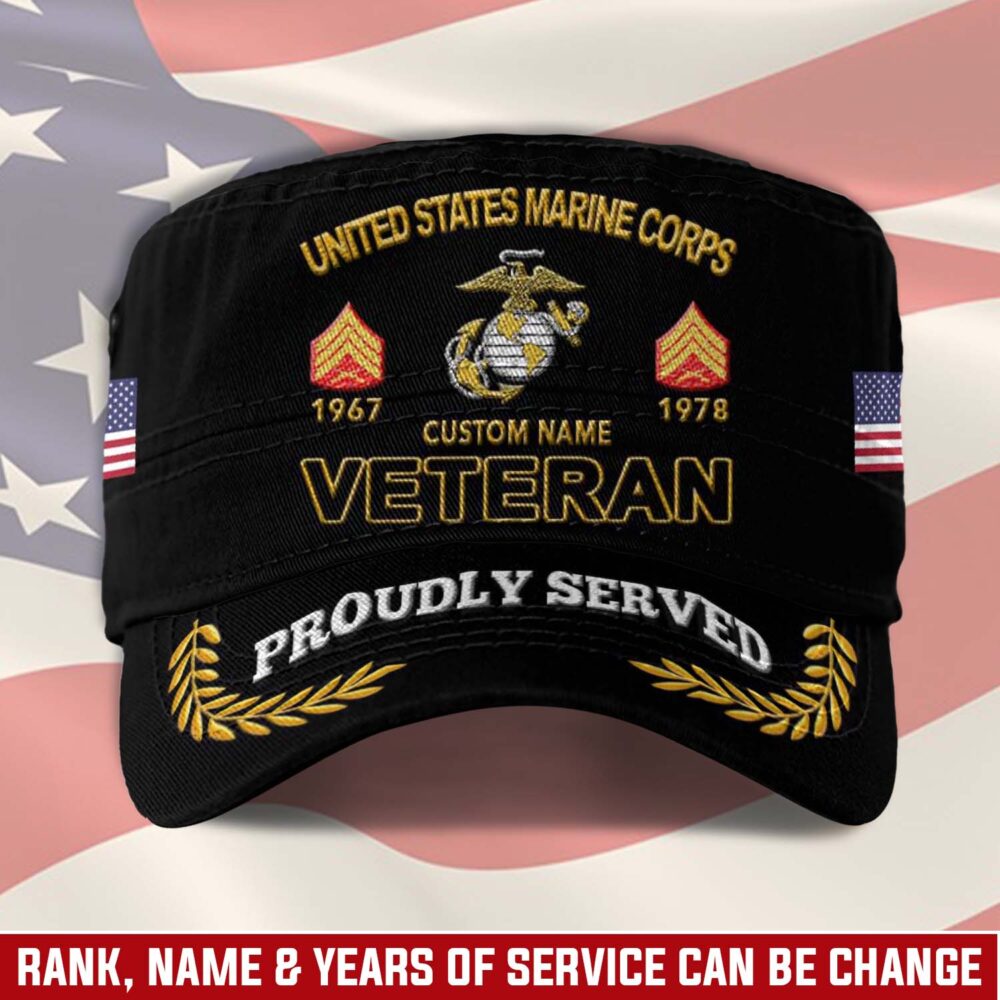 US Marine Corps, American By Birth, Veteran By Choice - Military Cap