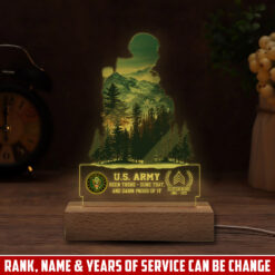 US Army, Honor The Fallen - Personalized Led Lamp