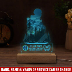 US Air Force , American By Birth, Veteran By Choice - Personalized Led Lamp
