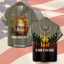 US Navy, Anchors Aweigh - Short Sleeve Button Shirt